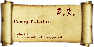 Pevny Katalin névjegykártya